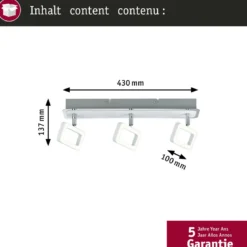 Paulmann 66640 Strahler Frame LED 3-flammig Weiß Chrom 3000K