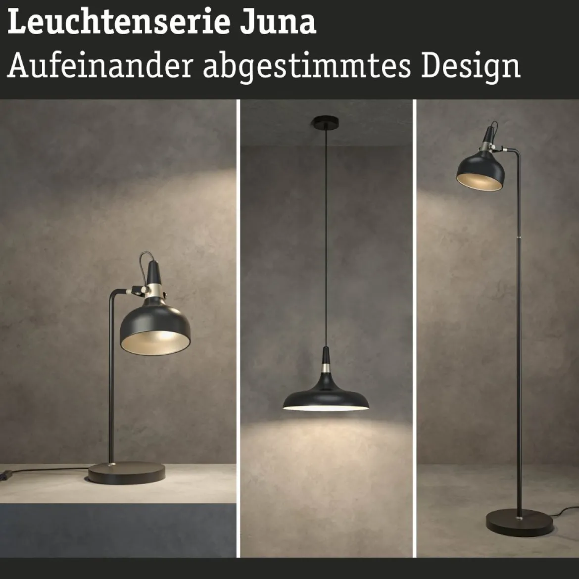 Paulmann 78479 Tischleuchte Neordic Juna Champagner Schwarz E14