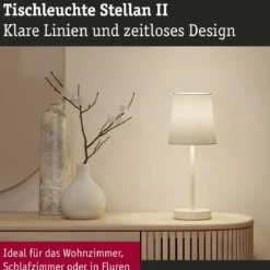 Paulmann 80102 Tischleuchte Stellan II 40cm Creme E27
