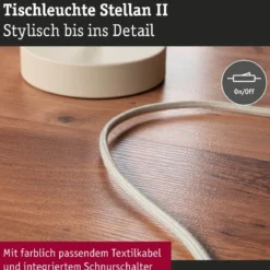 Paulmann 80102 Tischleuchte Stellan II 40cm Creme E27