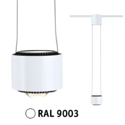 Paulmann 94903 URail LED Pendel Aldan 3000K dimmbar 230V Signalweiß RAL 9003