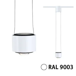 Paulmann 94904 URail LED Pendel Aldan 4000K dimmbar 230V Signalweiß RAL 9003