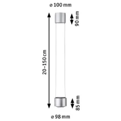 Paulmann 96811 URail LED Pendel Aldan 1-flammig chrom matt dimmbar 4000K