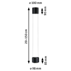 Paulmann 96813 URail LED Pendel Aldan 1-flammig schwarz dimmbar 4000K