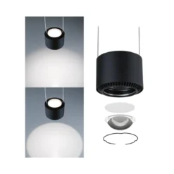 Paulmann 96813 URail LED Pendel Aldan 1-flammig schwarz dimmbar 4000K