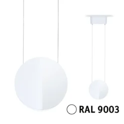 Paulmann 94969 URail LED Pendel Alejandro 4000K 3-Step-Dim 230V Signalweiß RAL 9003