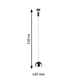 Paulmann 96808 URail LED Pendel Capsule II schwarz chrom 2700K dimmbar
