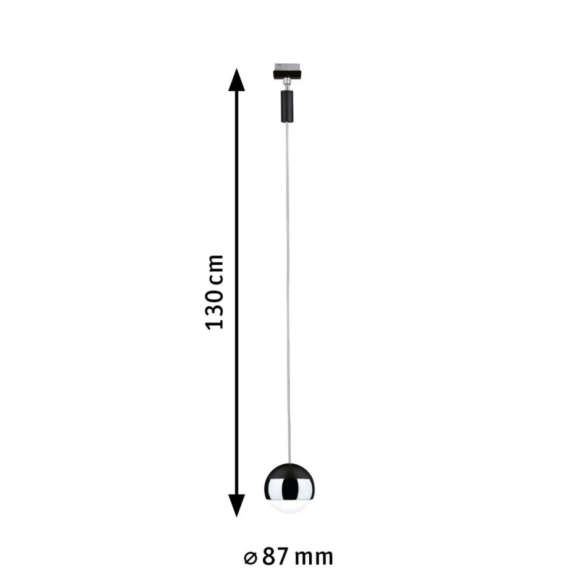 Paulmann 96808 URail LED Pendel Capsule II schwarz chrom 2700K dimmbar