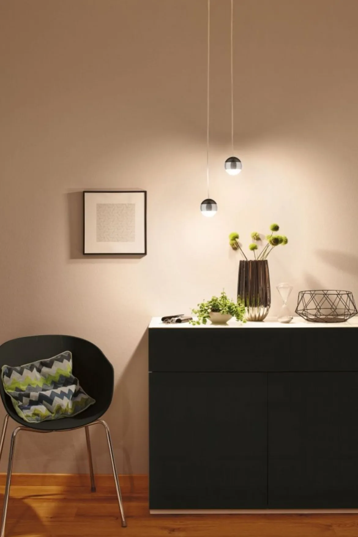 Paulmann 96808 URail LED Pendel Capsule II schwarz chrom 2700K dimmbar