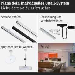 Paulmann 95680 URail LED Pendel Hildor Zigbee RGBW 230V Signalweiß