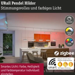Paulmann 95680 URail LED Pendel Hildor Zigbee RGBW 230V Signalweiß