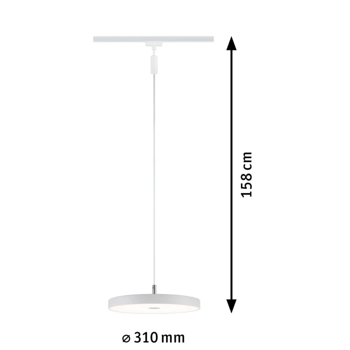 Paulmann 96791 URail LED Pendel Hildor 3000K dimmbar 230V Weiss