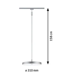 Paulmann 96796 URail LED Pendel Hildor 4000K dimmbar 230V Chrom matt