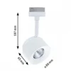 Paulmann 94894 URail LED Schienenspot Pane 4000K dimmbar 230V Signalweiß RAL 9003
