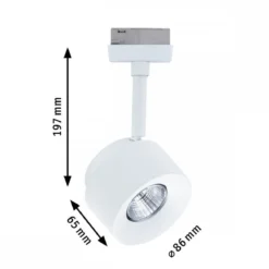 Paulmann 94894 URail LED Schienenspot Pane 4000K dimmbar 230V Signalweiß RAL 9003