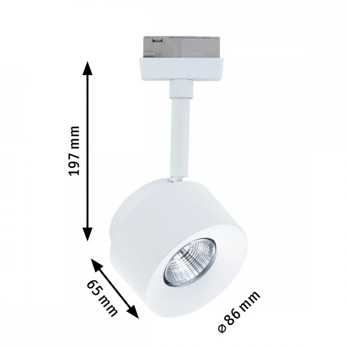Paulmann 94894 URail LED Schienenspot Pane 4000K dimmbar 230V Signalweiß RAL 9003