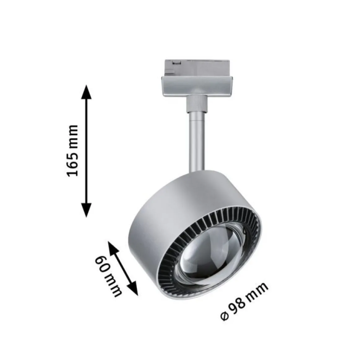 Paulmann 96810 URail LED Schienenspot Aldan chrom matt 4000 K