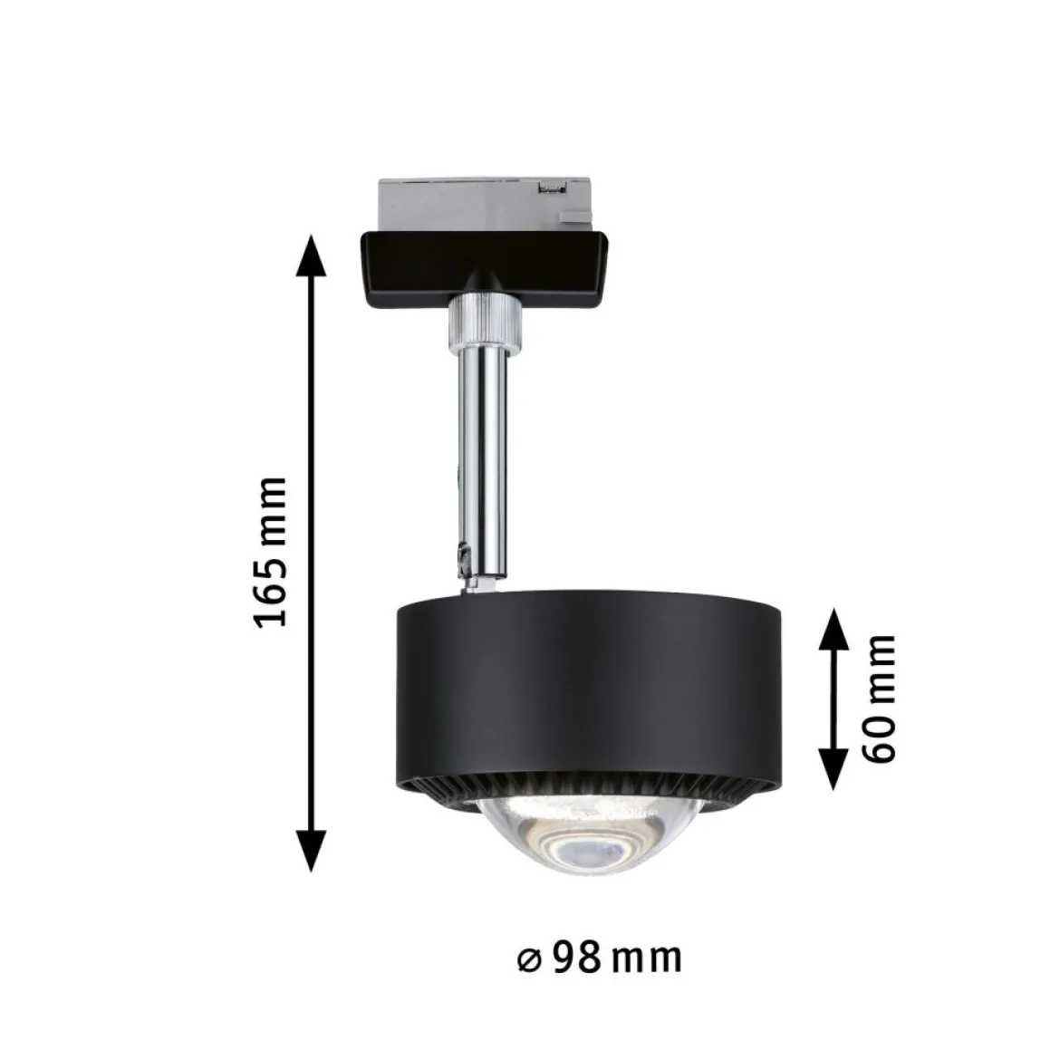 Paulmann 96812 URail LED Schienenspot Aldan schwarz matt 4000 K