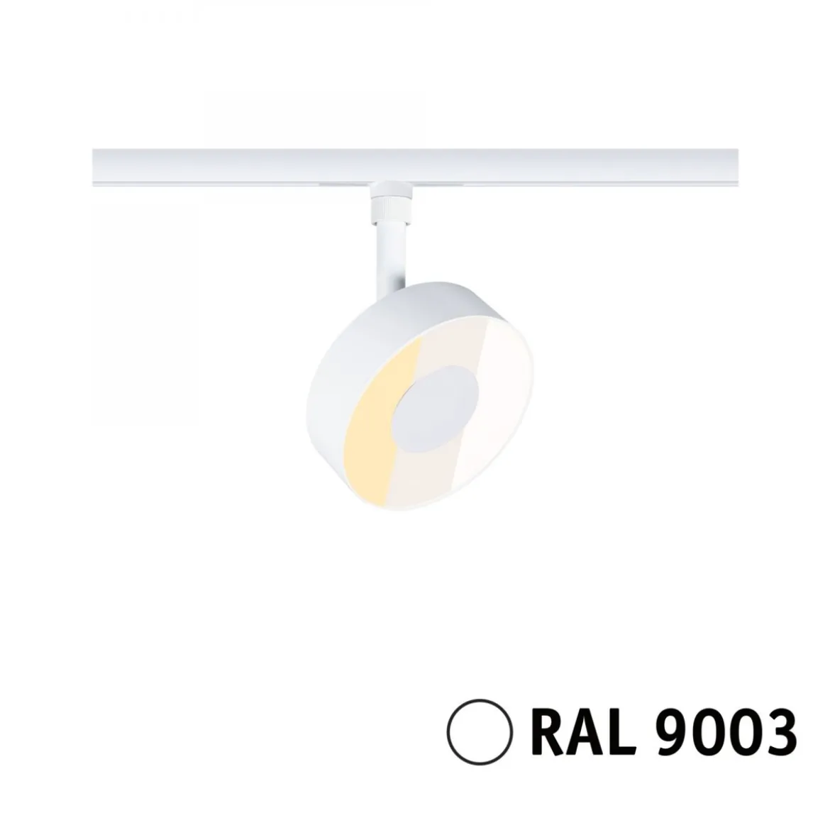 Paulmann 93150 URail LED Schienenspot Circle dimmbar 2700-4000K Signalweiß RAL 9003