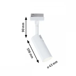 Paulmann 94890 URail LED Schienenspot Tubo 3-Step-Dim 4000K Signalweiß RAL 9003