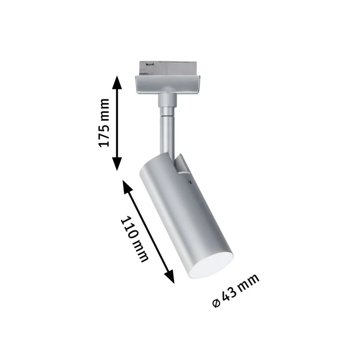 Paulmann 96800 URail LED Schienenspot Tubo chrom matt 4000K 230V