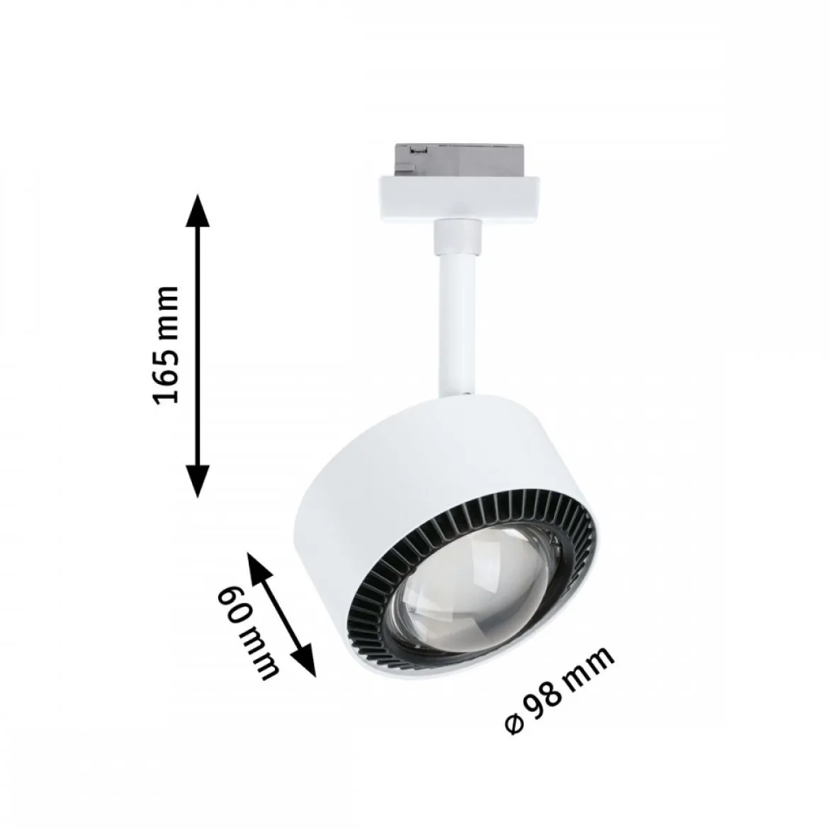 Paulmann 94898 URail LED Spot Aldan 4000K dimmbar 230V Signalweiß RAL 9003
