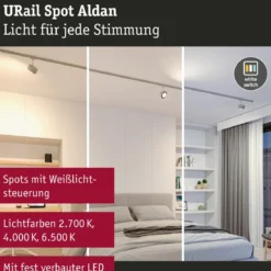 Paulmann 96769 URail LED Spot Aldan White Switch Chrom matt