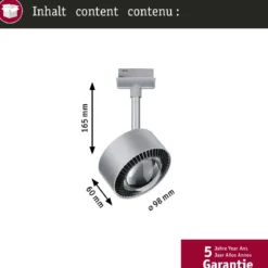 Paulmann 96769 URail LED Spot Aldan White Switch Chrom matt