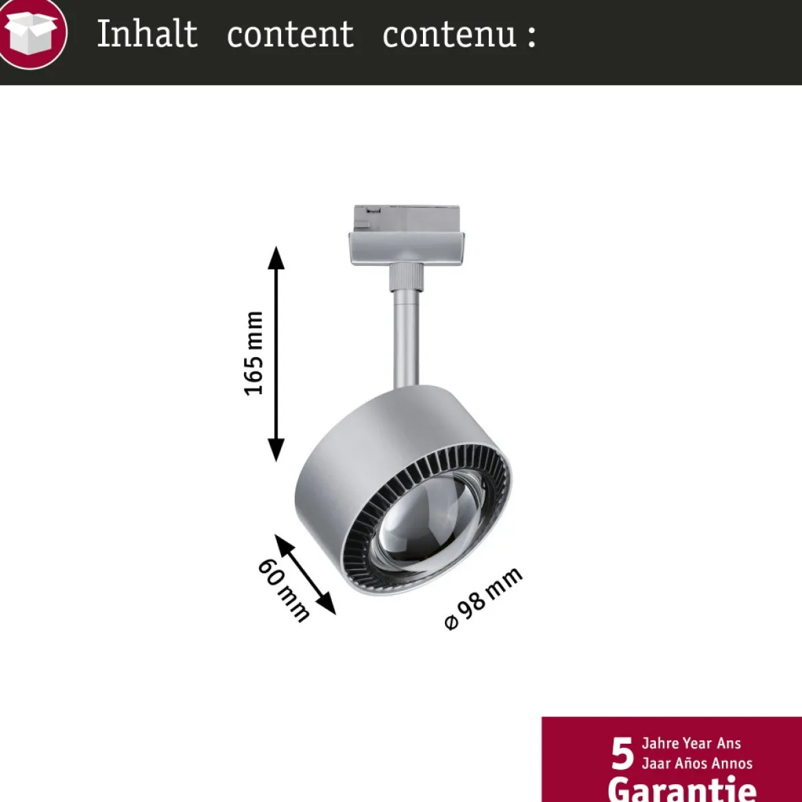 Paulmann 96769 URail LED Spot Aldan White Switch Chrom matt