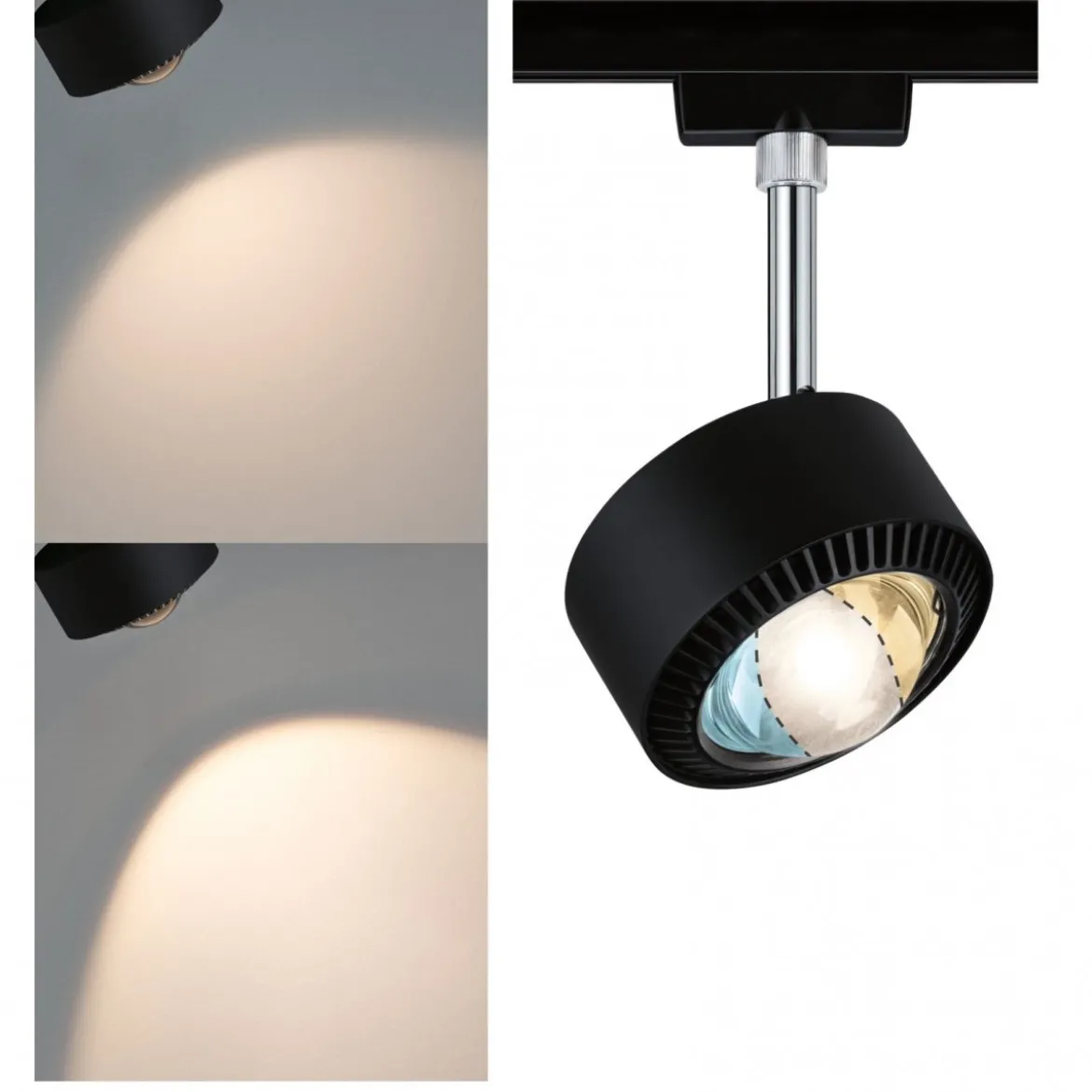 Paulmann 96771 URail LED Spot Aldan White Switch Schwarz matt