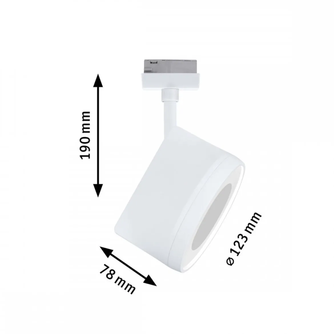 Paulmann 94899 URail LED Spot Arena 2700K dimmbar 230V Signalweiß RAL 9003