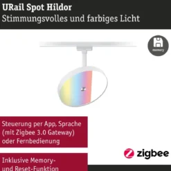 Paulmann 95689 URail LED Spot Hildor Zigbee RGBW 230V Signalweiß