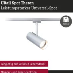 Paulmann 95694 URail LED Spot Theron Chrom matt 3000K 3-Step-Dim