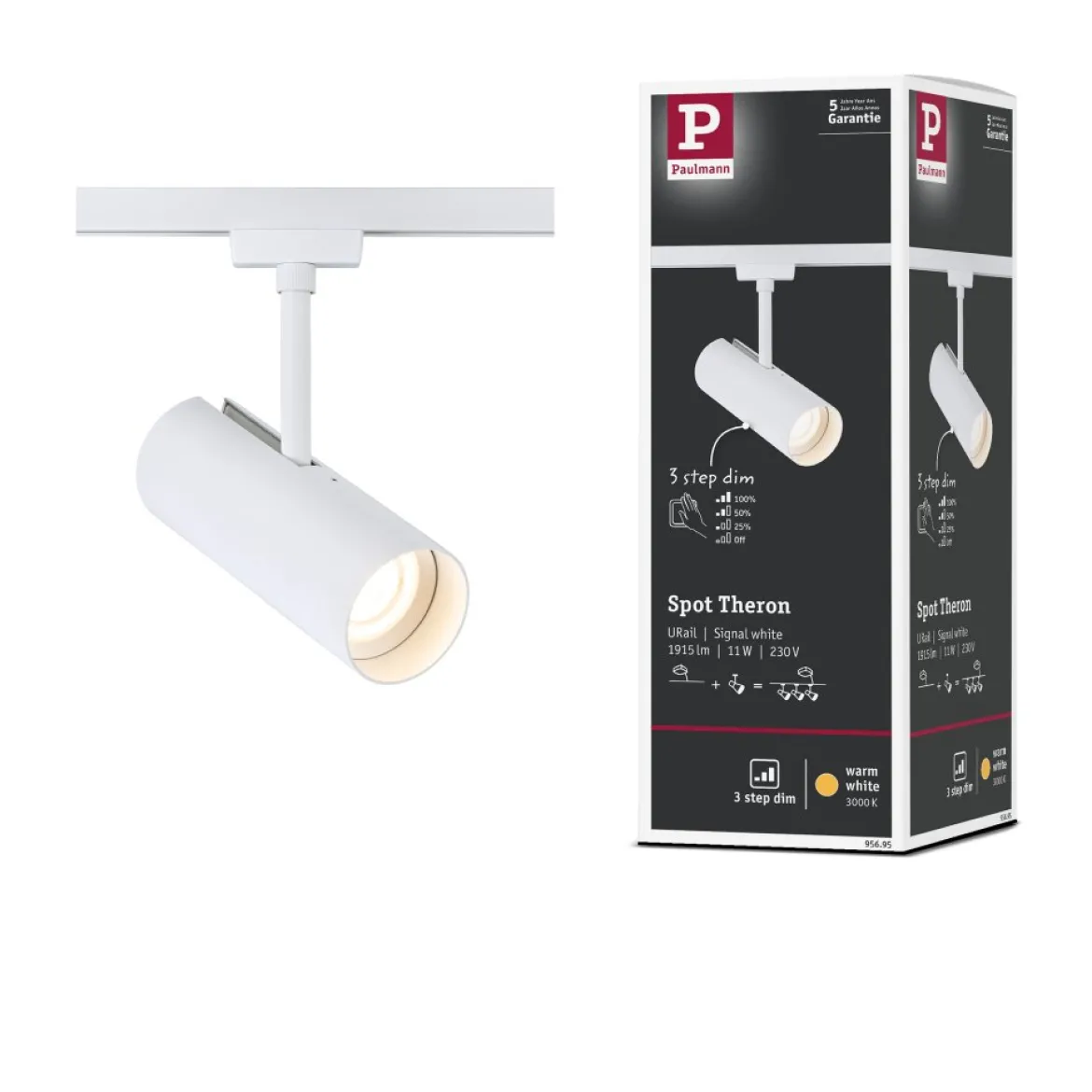 Paulmann 95695 URail LED Spot Theron Signalweiß 3000K 3-Step-Dim
