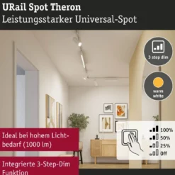 Paulmann 95695 URail LED Spot Theron Signalweiß 3000K 3-Step-Dim