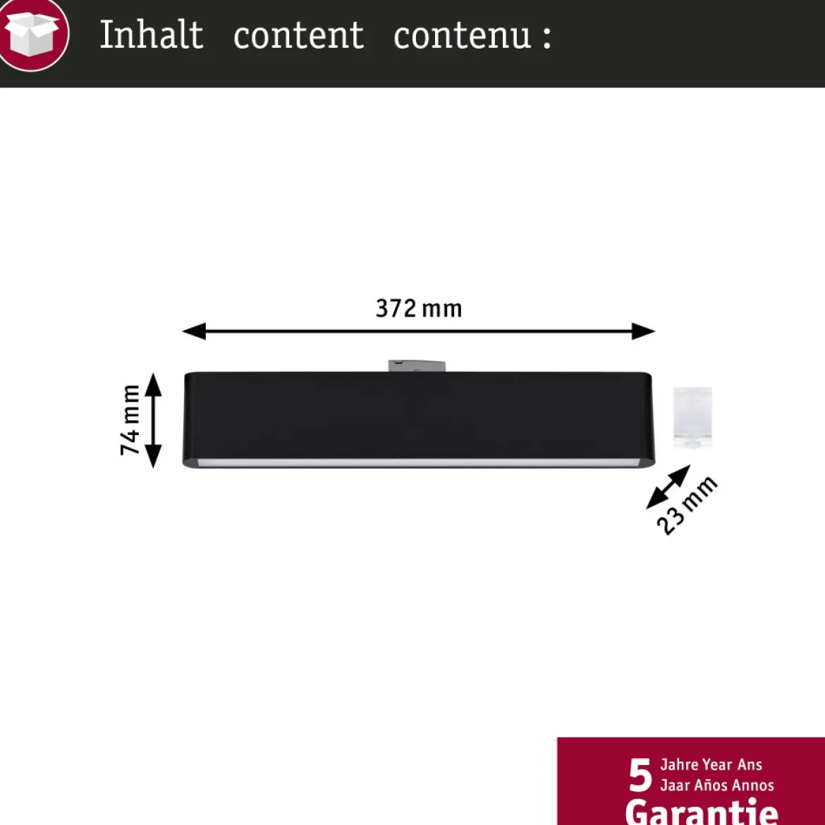 Paulmann 95709 URail Lightbar Ceris Schwarz matt 3000K 3-Step-Dim