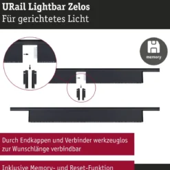 Paulmann 95716 URail Lightbar Zelos Schwarz matt 4000K 3-Step-Dim