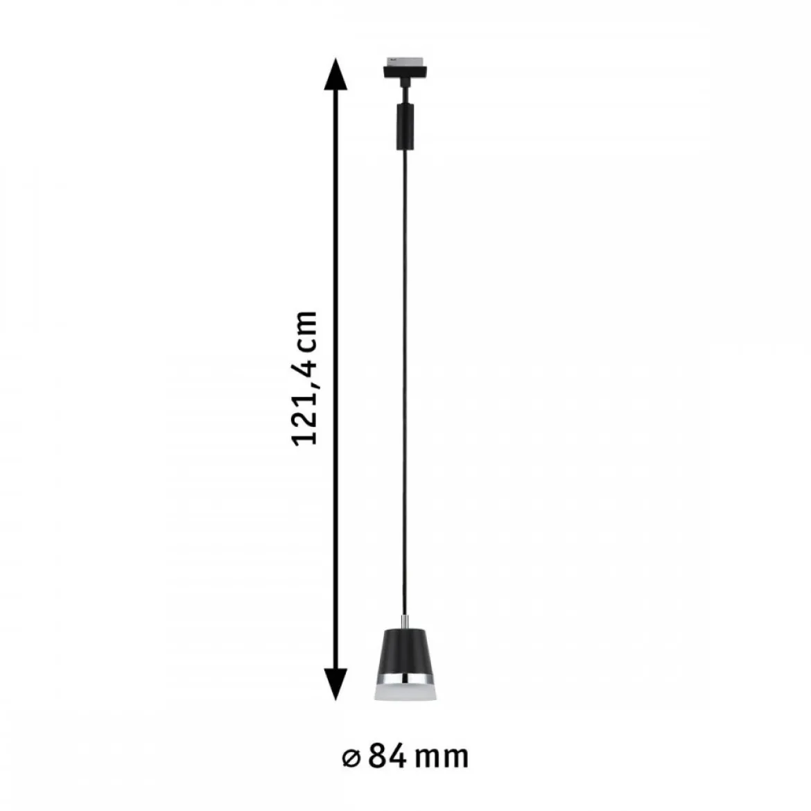 Paulmann 95630 URail Pendel Cone max.10W GU10 230V Schwarz matt