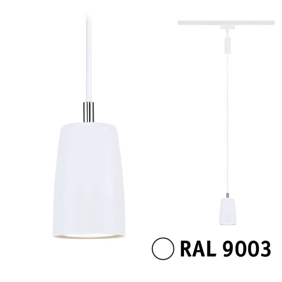 Paulmann 95626 URail Pendel Cover max.10W GU10 230V Signalweiß RAL 9003
