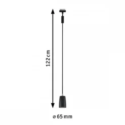 Paulmann 95627 URail Pendel Cover max.10W GU10 230V Schwarz matt