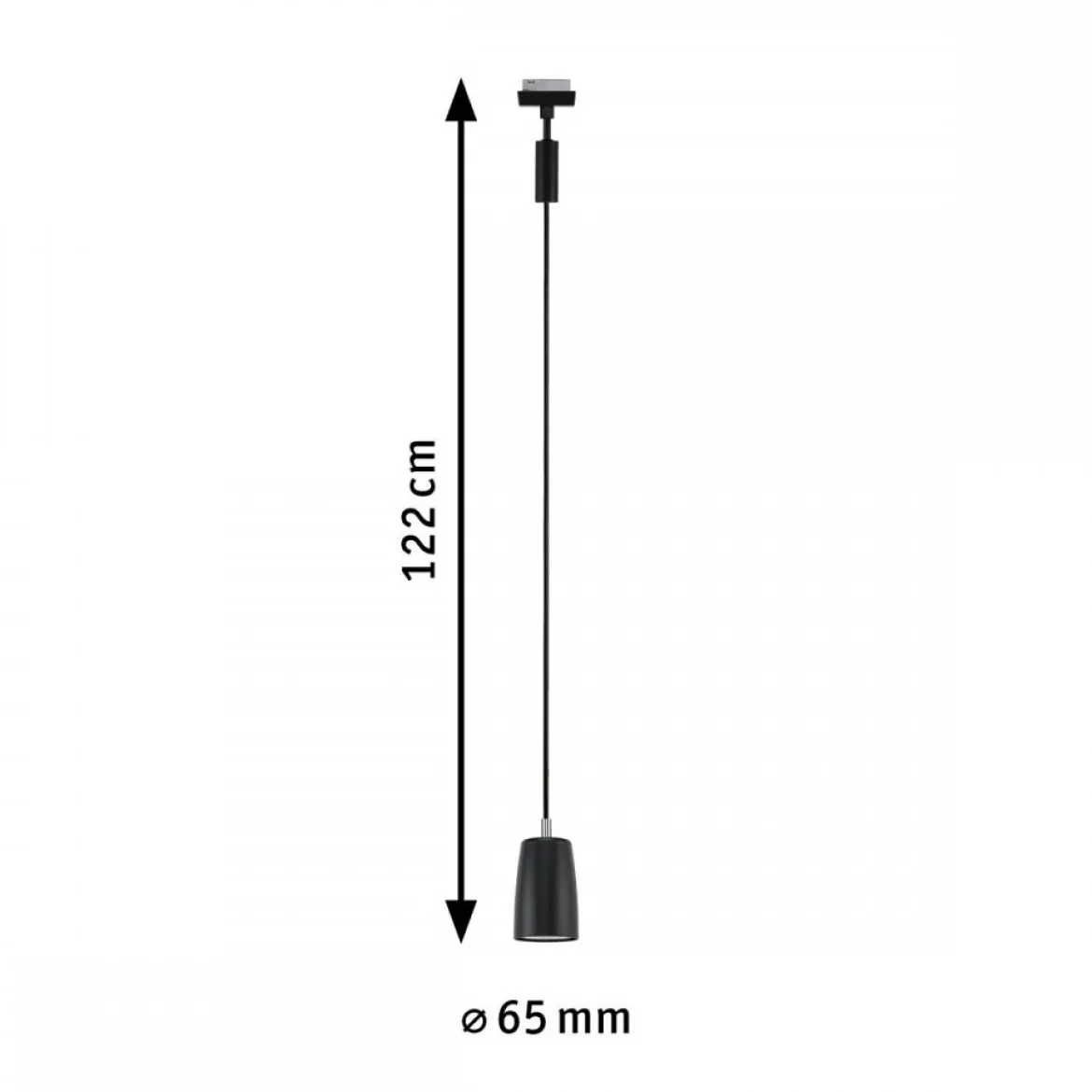 Paulmann 95627 URail Pendel Cover max.10W GU10 230V Schwarz matt