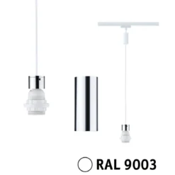 Paulmann 94887 URail Pendel 2Easy Basic E27 230V Signalweiß RAL 9003