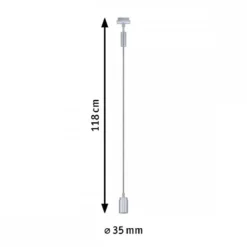Paulmann 95622 URail Pendel Runa max.10W GU10 230V Chrom matt