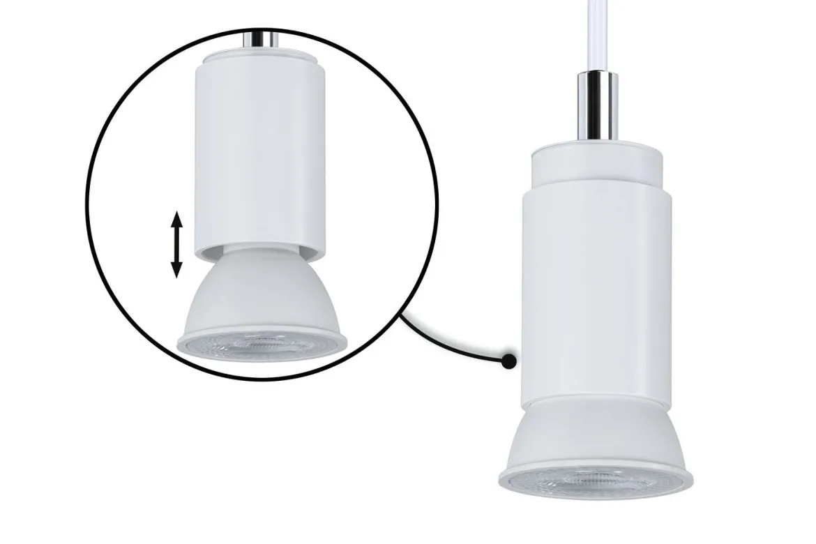 Paulmann 95623 URail Pendel Runa max.10W GU10 230V Signalweiß RAL 9003