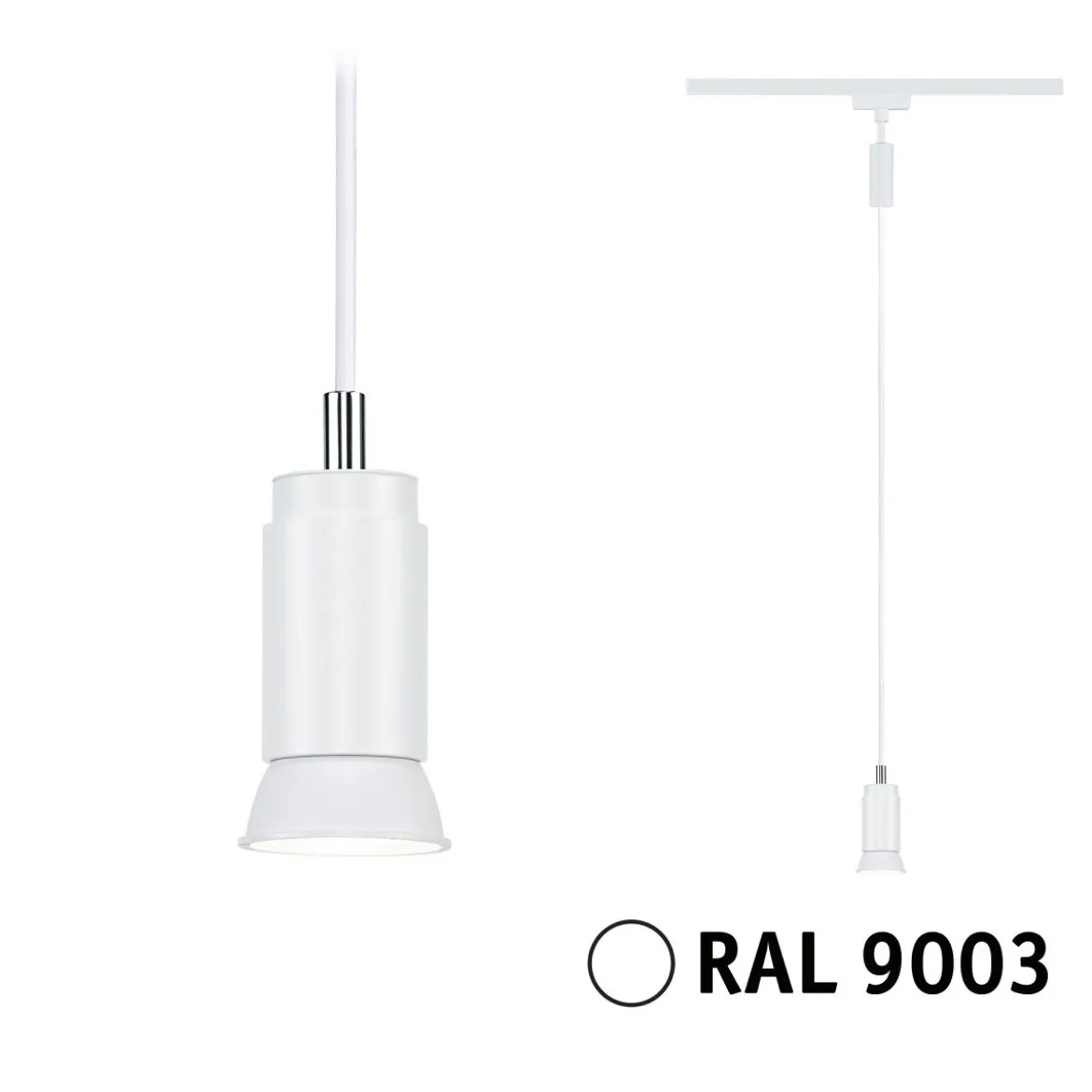 Paulmann 95623 URail Pendel Runa max.10W GU10 230V Signalweiß RAL 9003