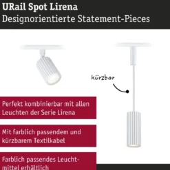 Paulmann 93149 URail Schienenspot Lirena Signalweiss max.10W GU10