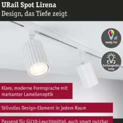 Paulmann 93149 URail Schienenspot Lirena Signalweiss max.10W GU10