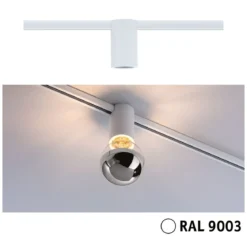 Paulmann 95702 URail Schienenspot Socket E27 max. 20W dimmbar 230V Signalweiß