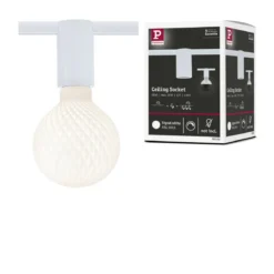Paulmann 95702 URail Schienenspot Socket E27 max. 20W dimmbar 230V Signalweiß