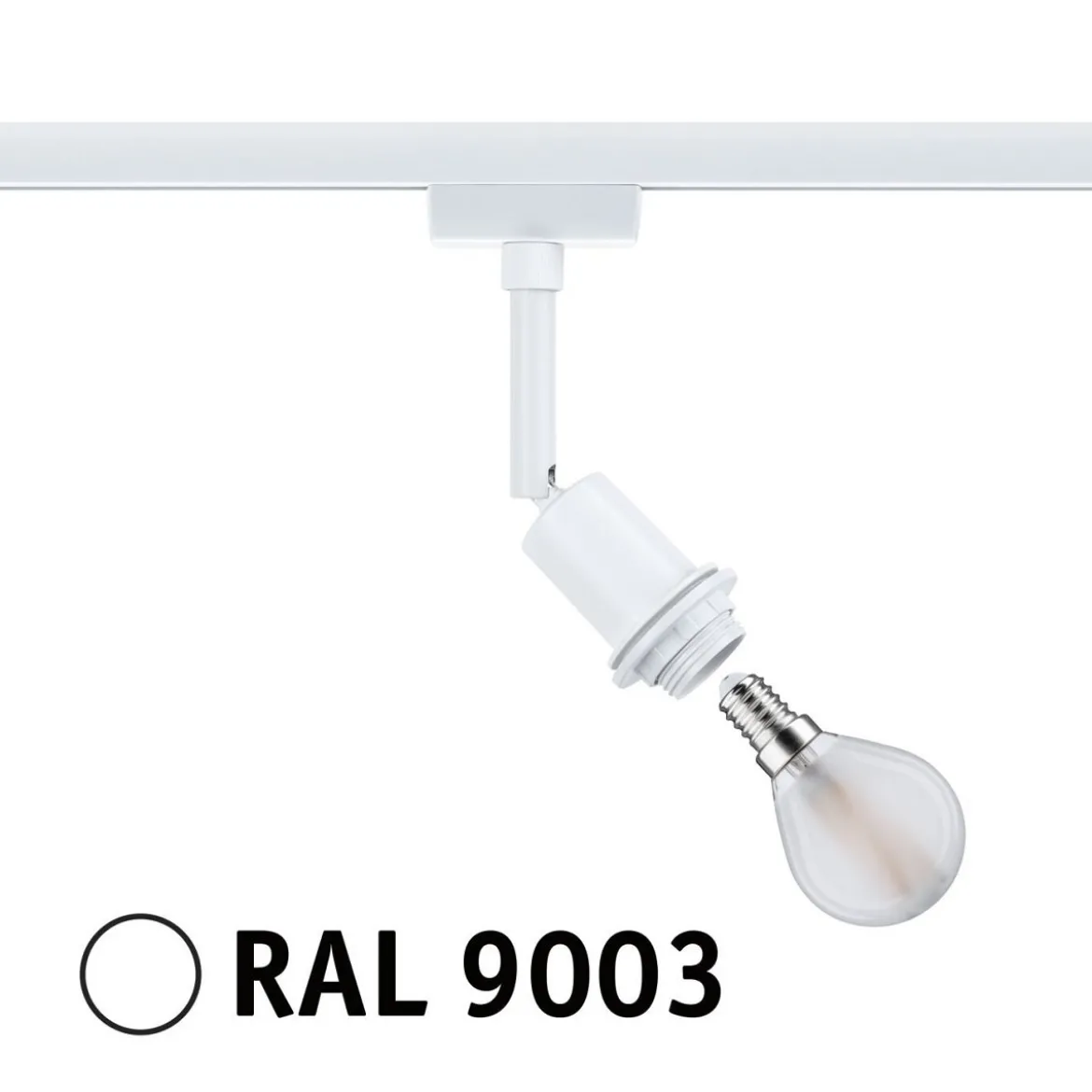 Paulmann URail Schienenspot DecoSystems Basic E14 230V Signalweiß RAL 9003
